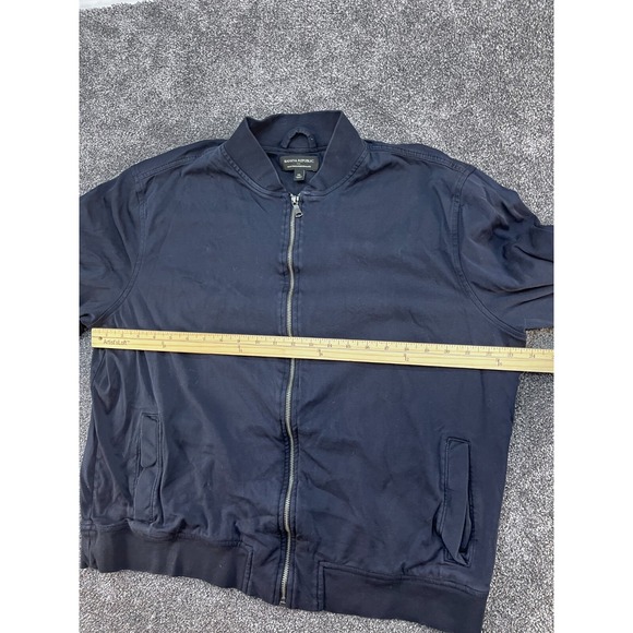 Banana Republic Blue Luxe Touch Performance Soft Bomber Jacket Size XLarge - Picture 3 of 7